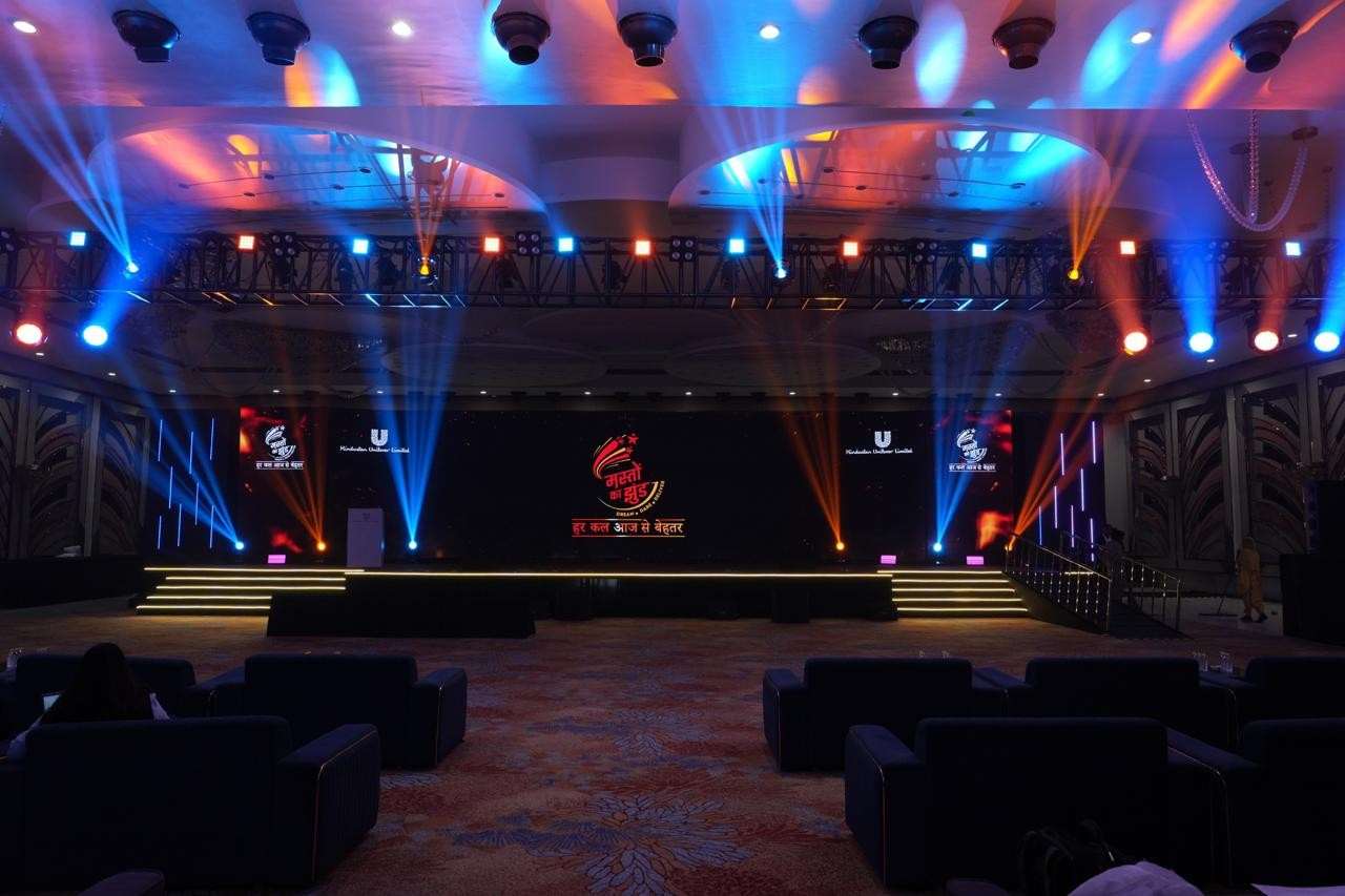 Hindustan Unilever conference stage - LED backdrop and lighting rig